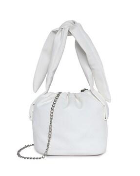 bucket bag with tie-up strap