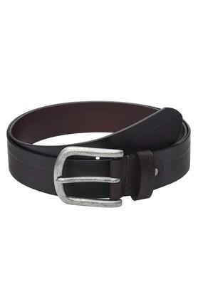 buckle closure mens leather casual belt - multi