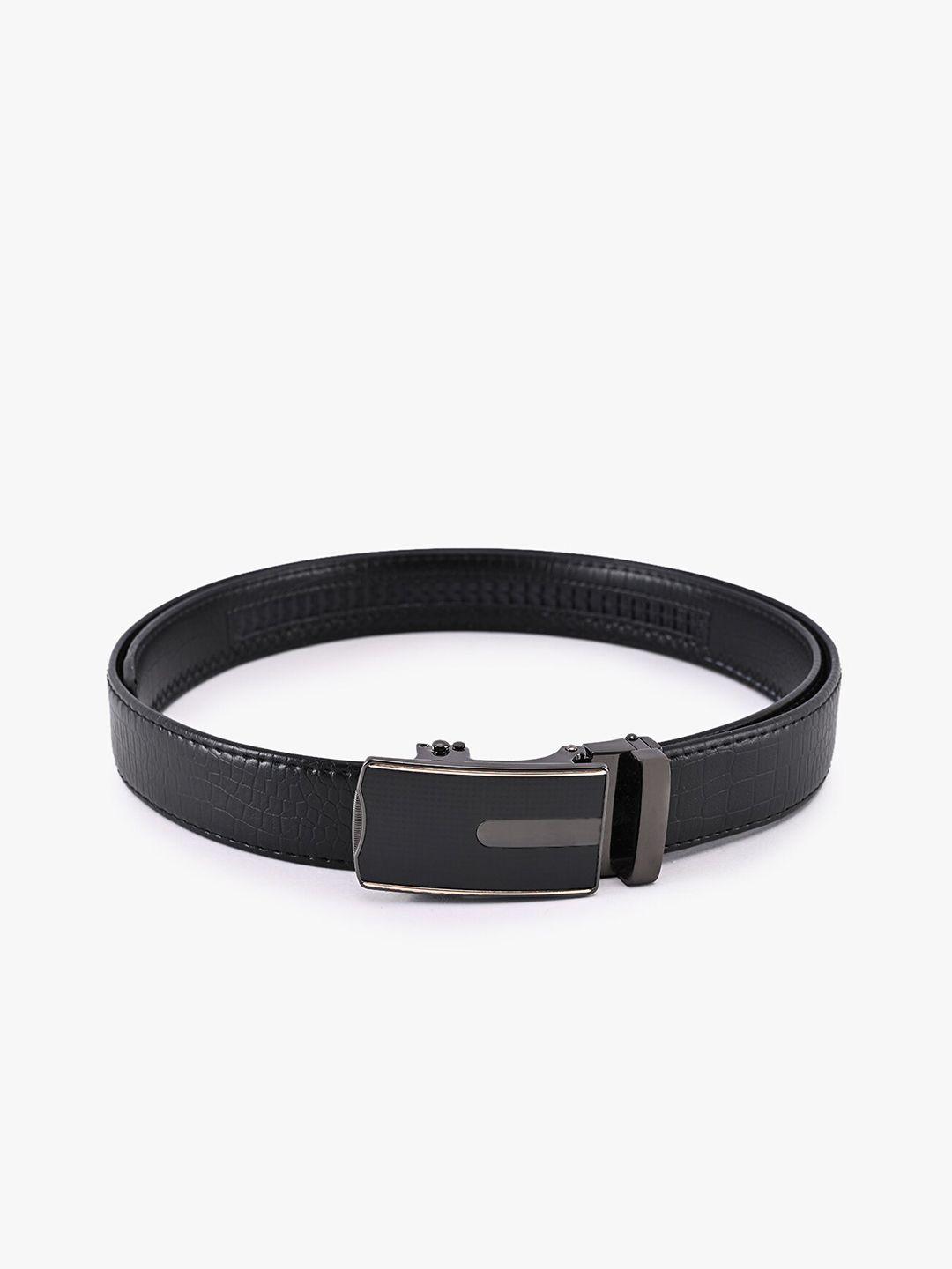 buckleup men black formal synthetic leather belt