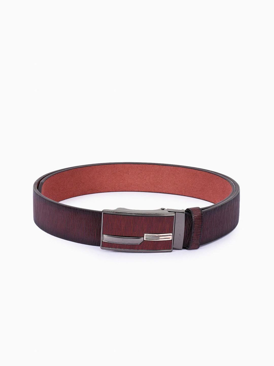 buckleup men maroon leather belt