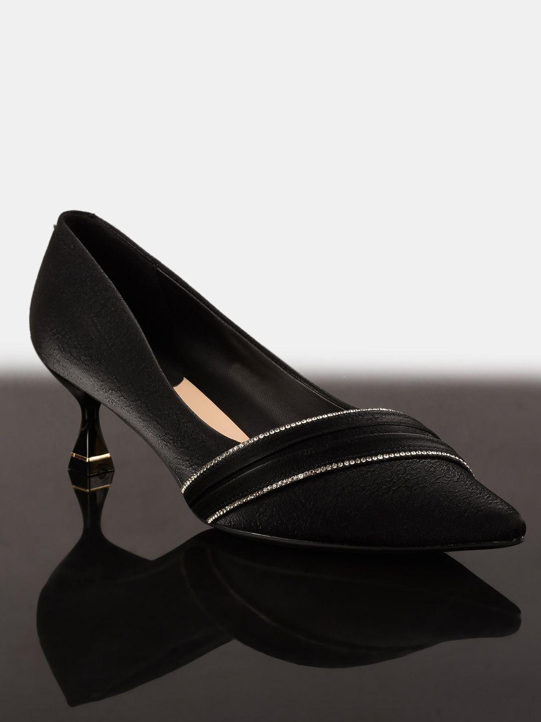 buckleup black block pumps