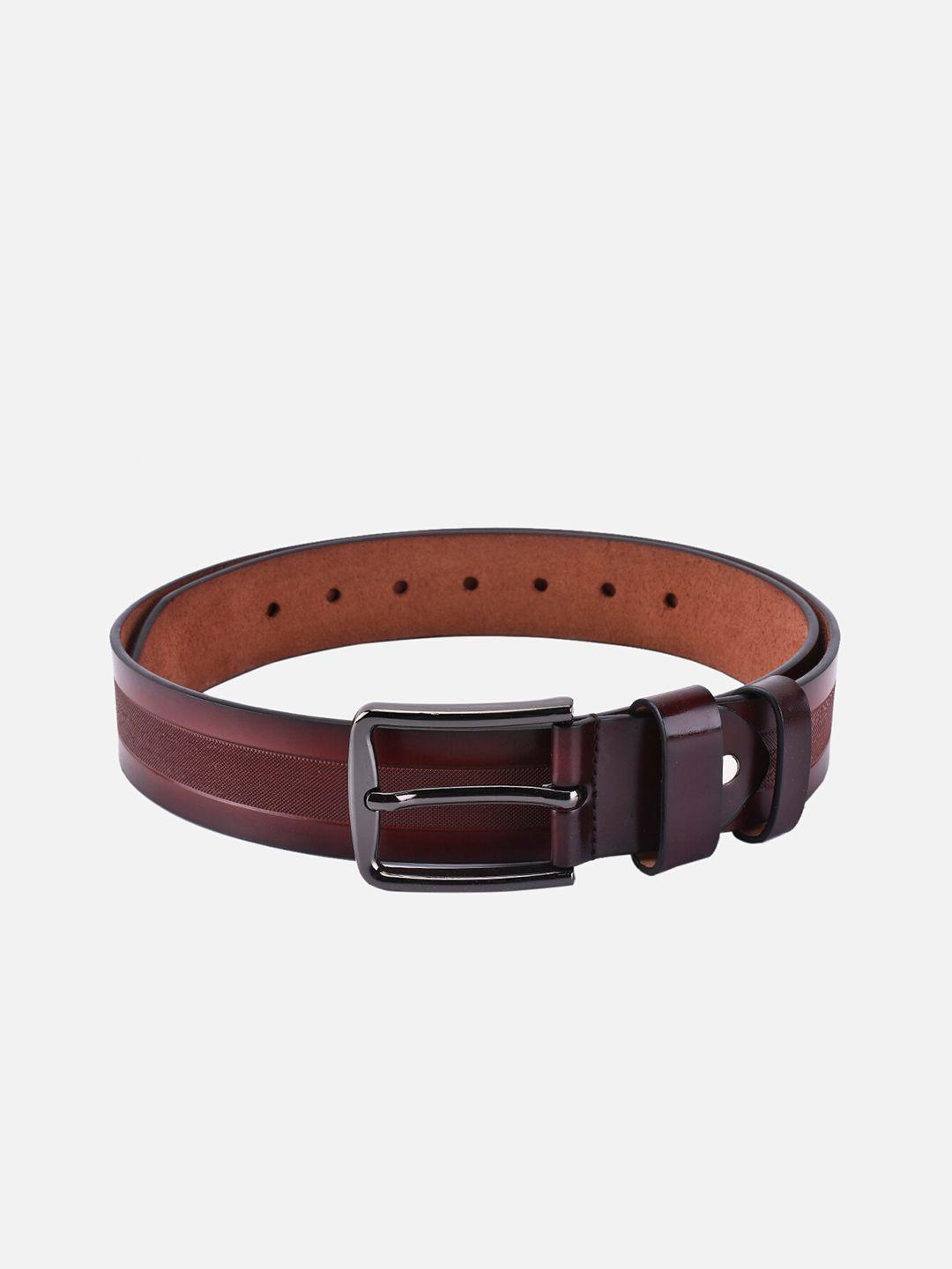 buckleup men brown textured belt
