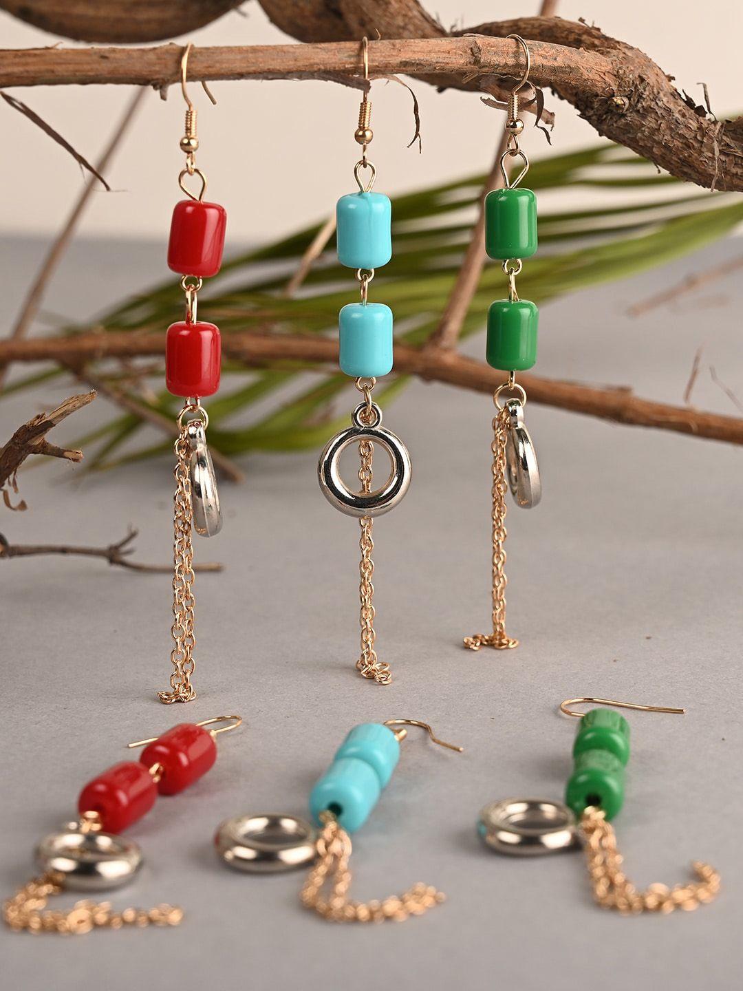 buckleup multicoloured contemporary drop earrings