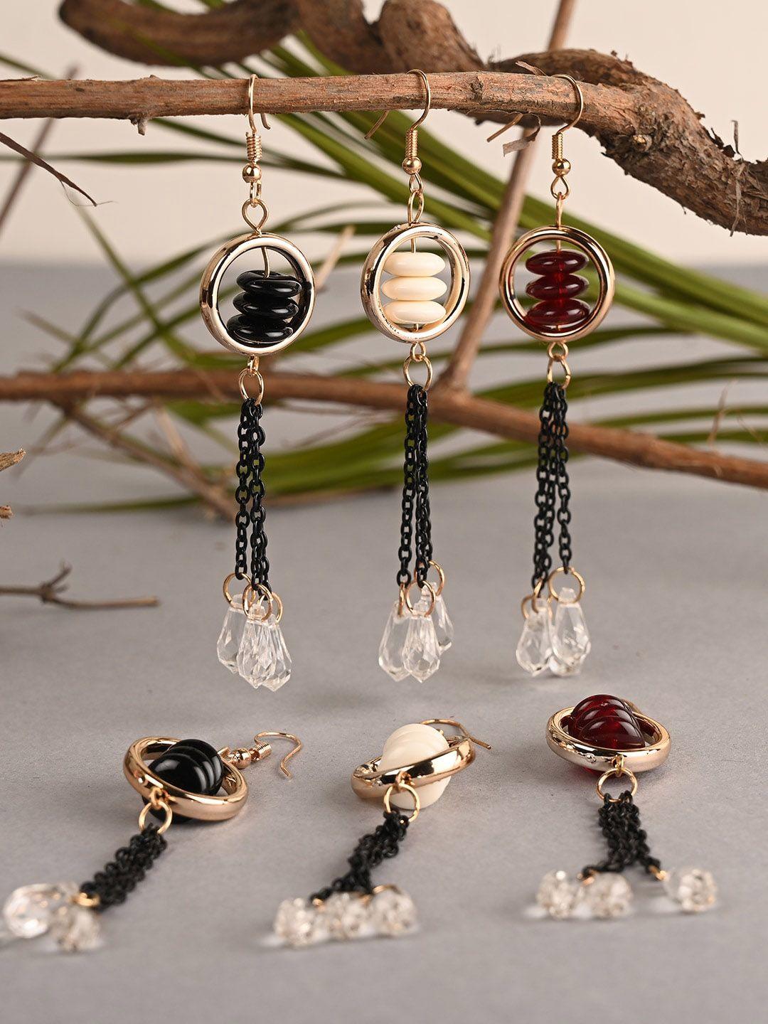 buckleup set of 3 contemporary drop earrings
