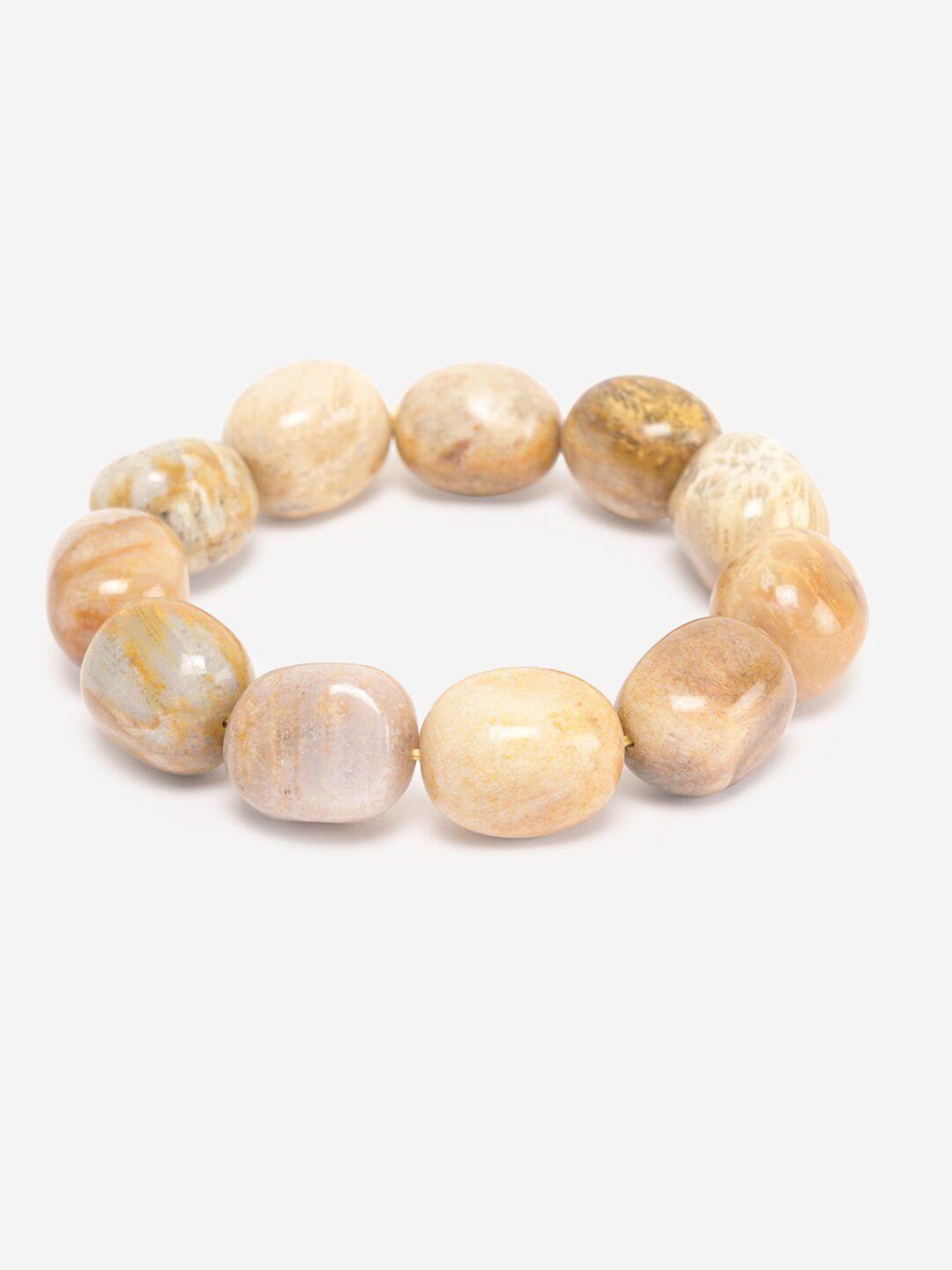 buckleup unisex peach-coloured carnelian bracelet