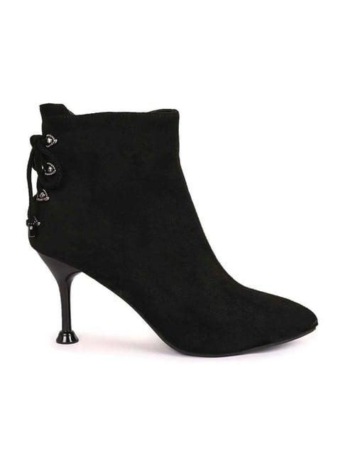 buckleup women's black stiletto booties