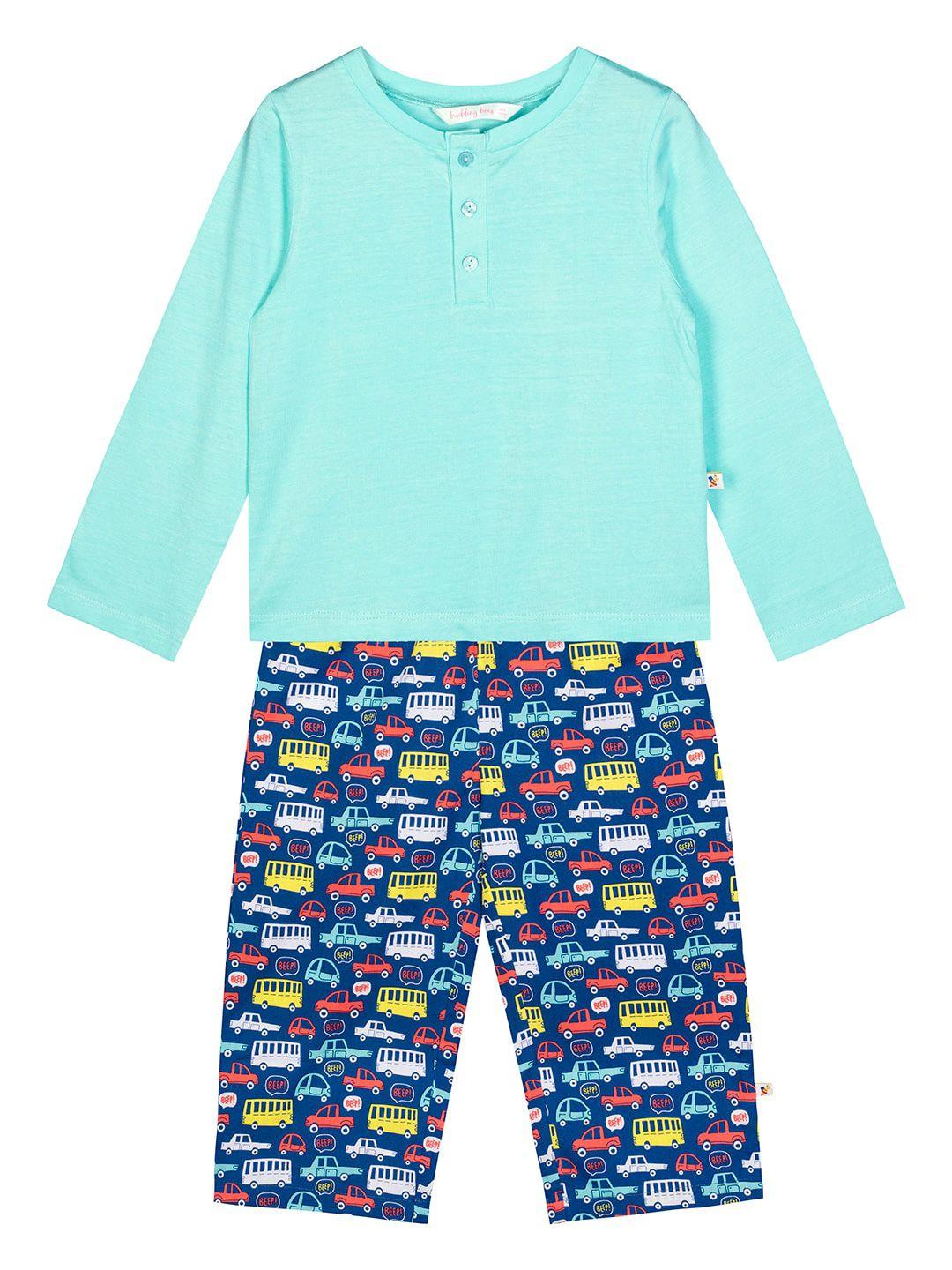 budding bees boys blue & yellow t-shirt with trousers