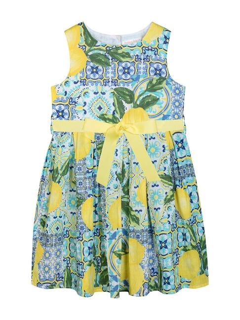 budding bees kids multicolor printed dress