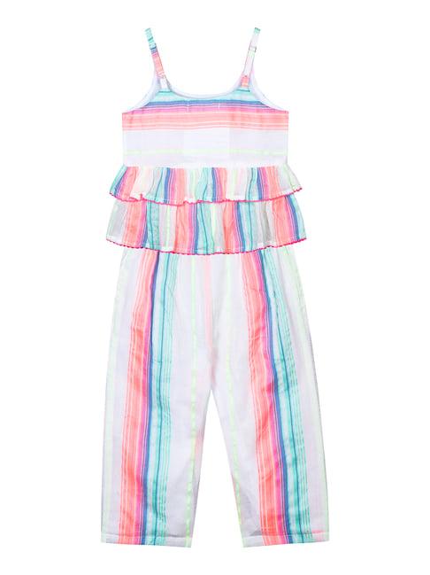 budding bees kids multicolor striped top with trousers