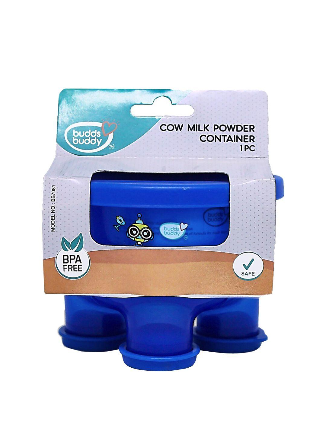 buddsbuddy kids blue cow milk powder container