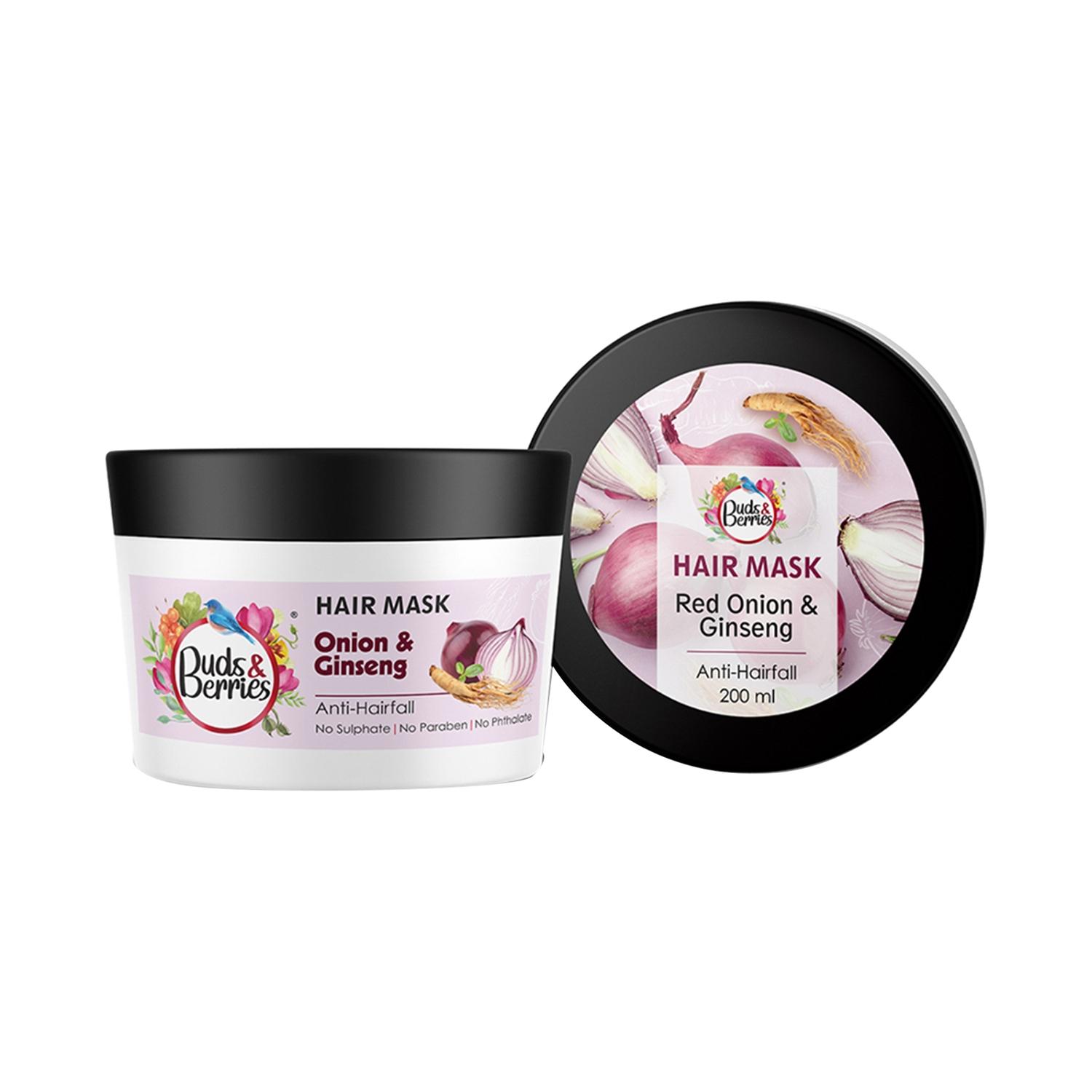 buds & berries red onion and ginseng hair mask (200ml)