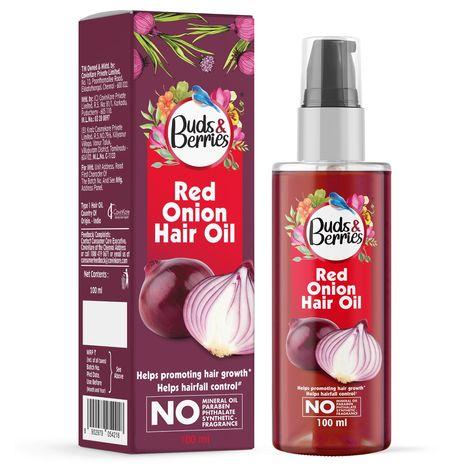 buds & berries red onion hair oil 100 ml