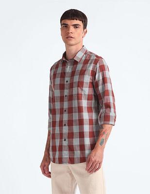 buffalo check slim shirt