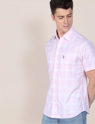 buffalo check twill casual shirt