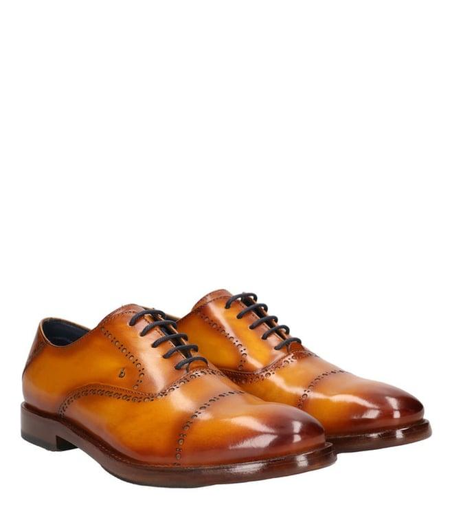 bugatti men's liverta yellow oxford shoes