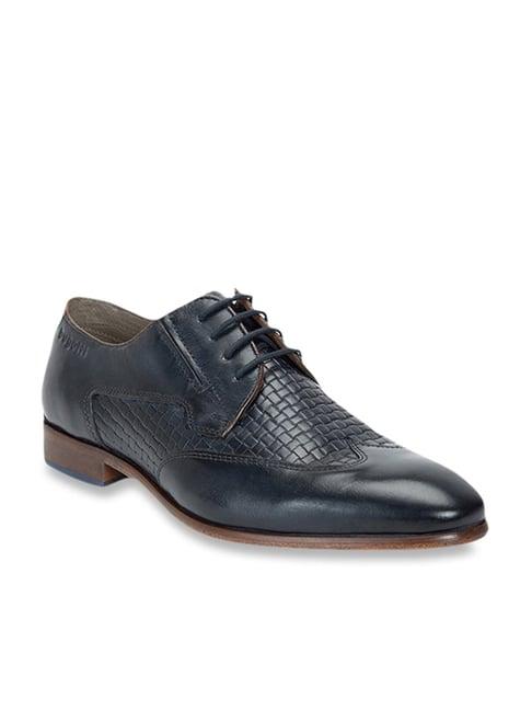 bugatti men's navy derby shoes