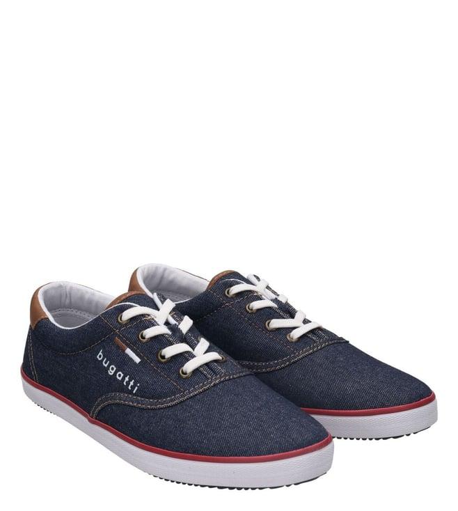 bugatti men's alfaro canvas dark blue sneakers