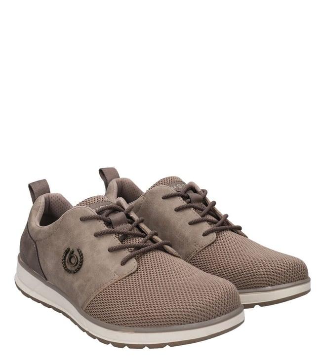 bugatti men's artic knitted taupe sneakers