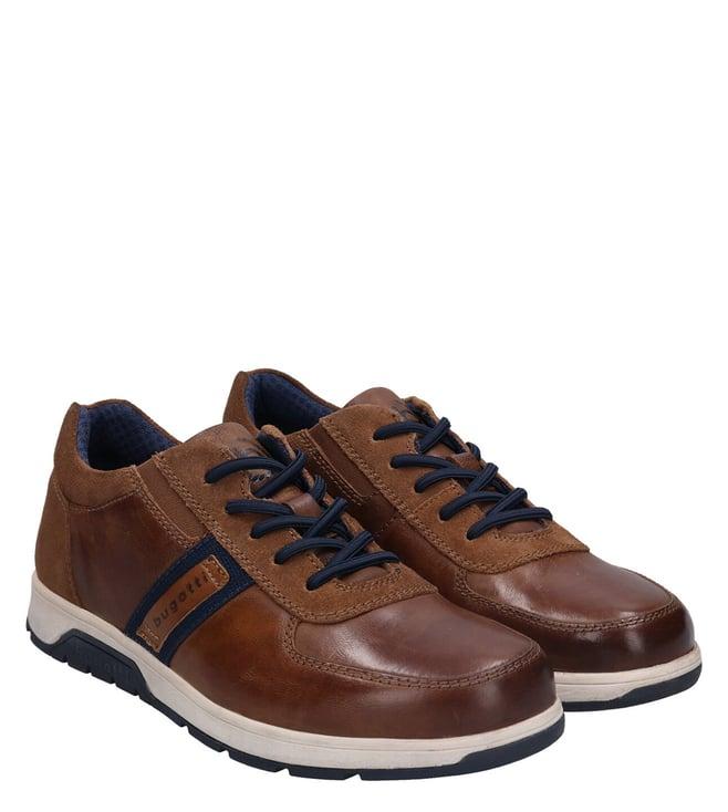 bugatti men's arus leather cognac sneakers