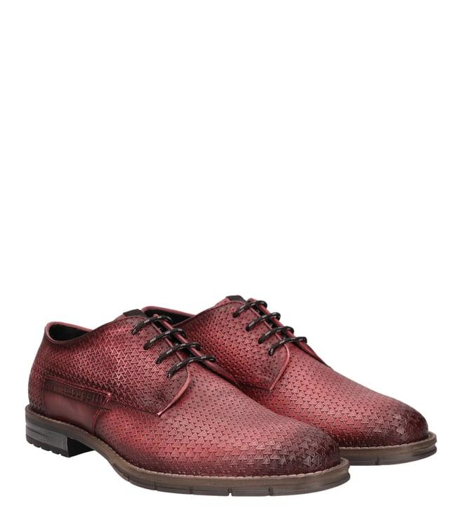 bugatti men's ben comfort red derby shoes