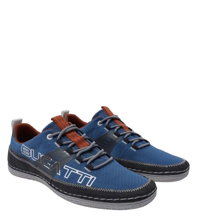 bugatti men's bimini blue & dark grey low top sneakers