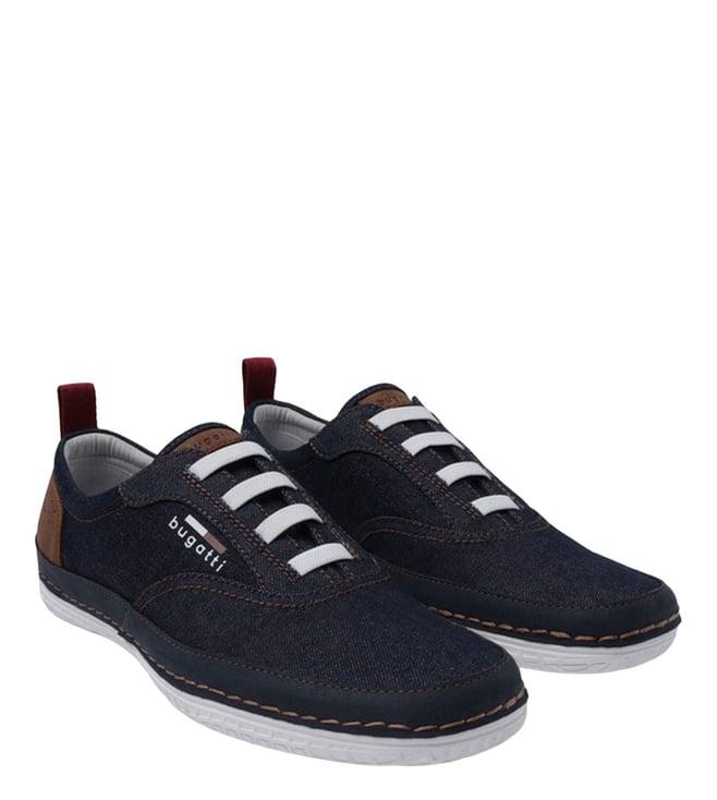 bugatti men's bimini dark blue low top sneakers