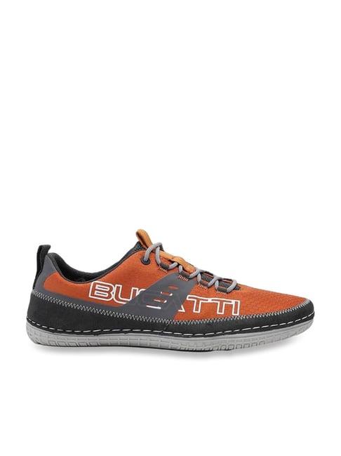 bugatti men's bimini orange casual sneakers