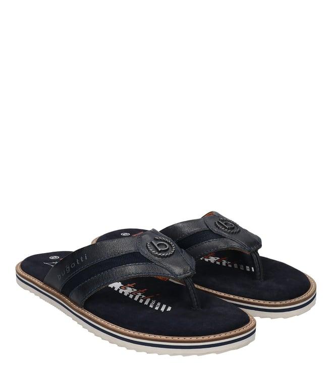 bugatti men's cobie dark blue thong sandals