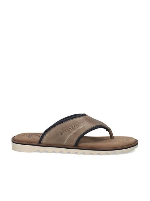 bugatti men's dorfu taupe thong sandals