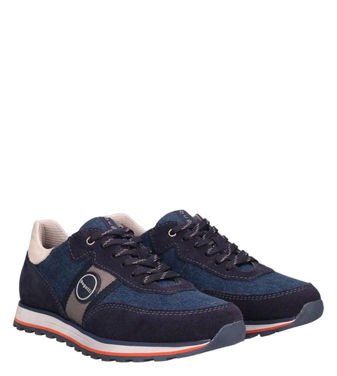 bugatti men's garnet evo dark blue & blue sneakers