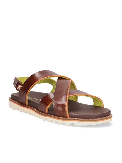 bugatti men's limon dark brown back strap sandals