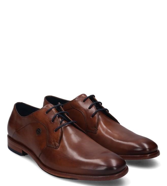 bugatti men's mansueto flex leather forma cognac derby shoes