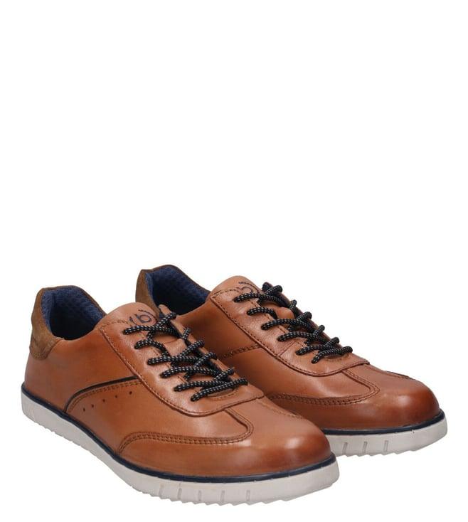 bugatti men's ocean leather cognac sneakers