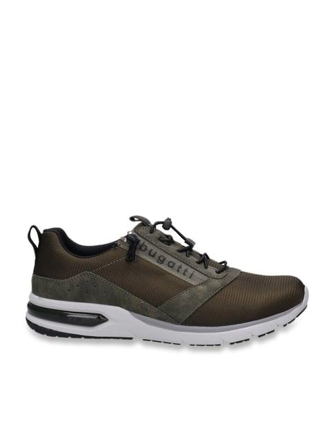 bugatti men's olive running shoes