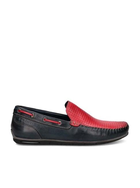 bugatti men's red boat shoes