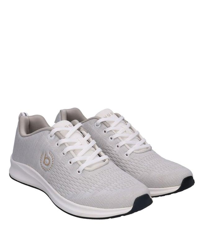 bugatti men's takka & grey knitted white sneakers
