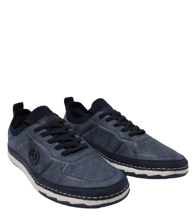 bugatti men's vanadium blue low top sneakers