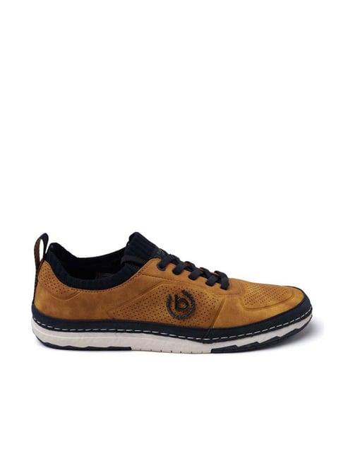 bugatti men's vanadium yellow casual sneakers