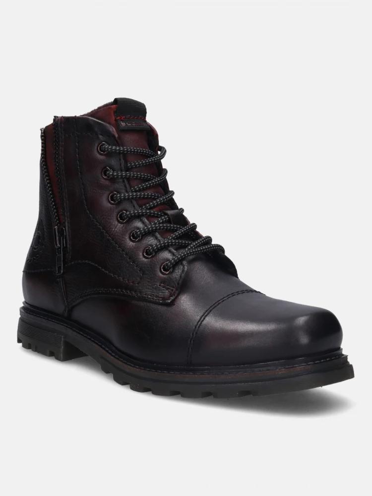 bugatti men dark red boots