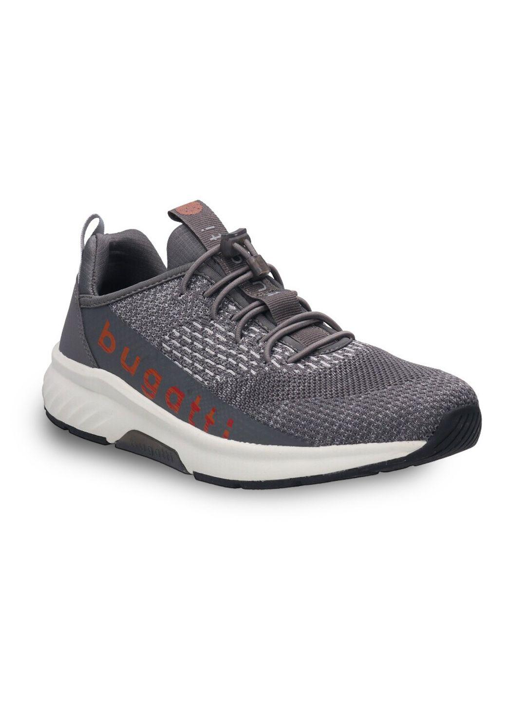 bugatti men grey textile walking non-marking shoes