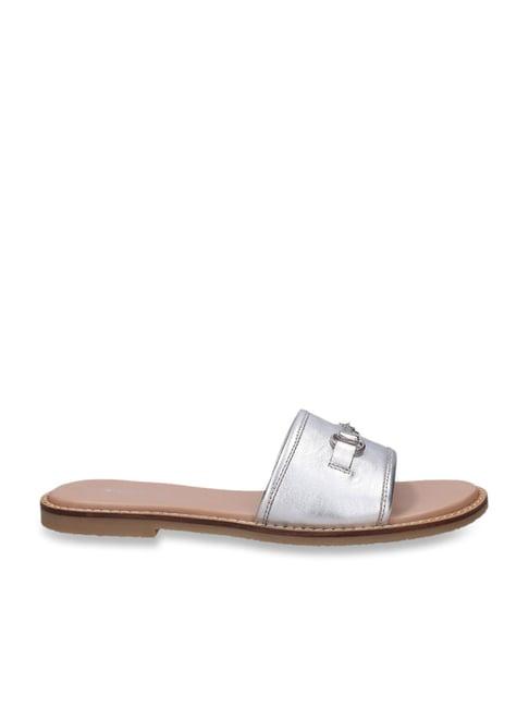bugatti women's silver casual sandals