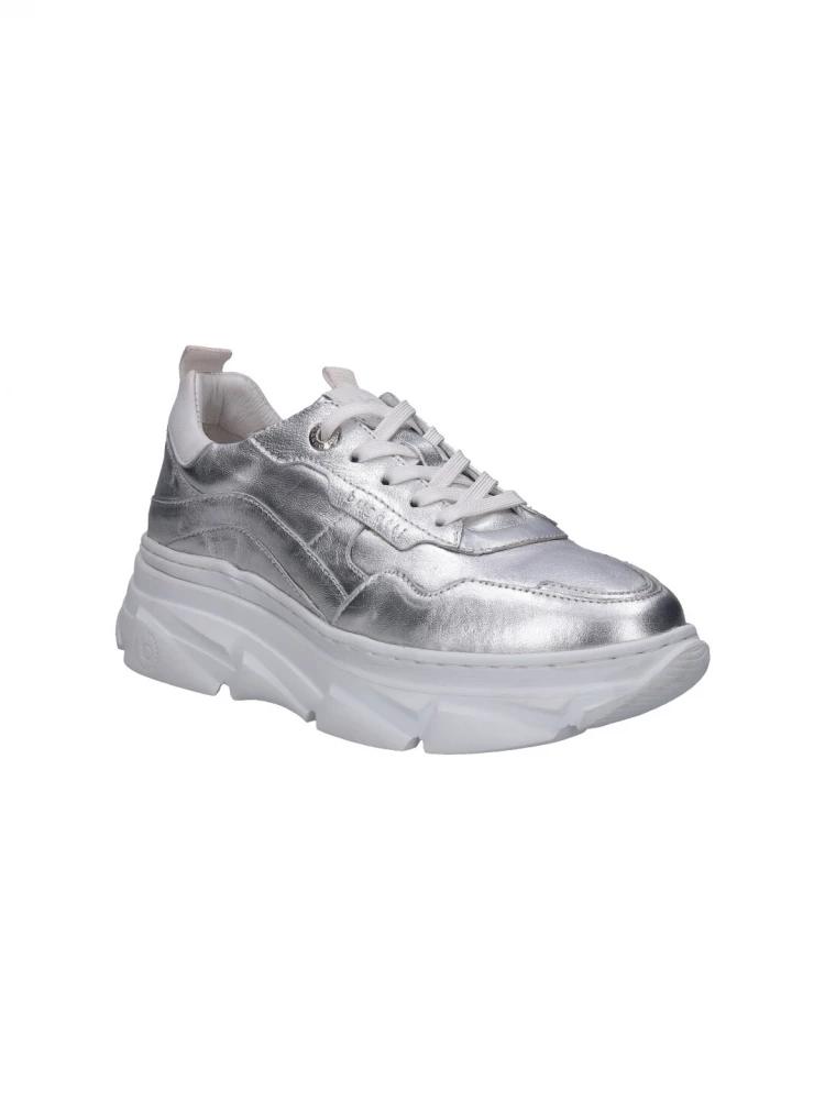 bugatti women silver/ white sneakers