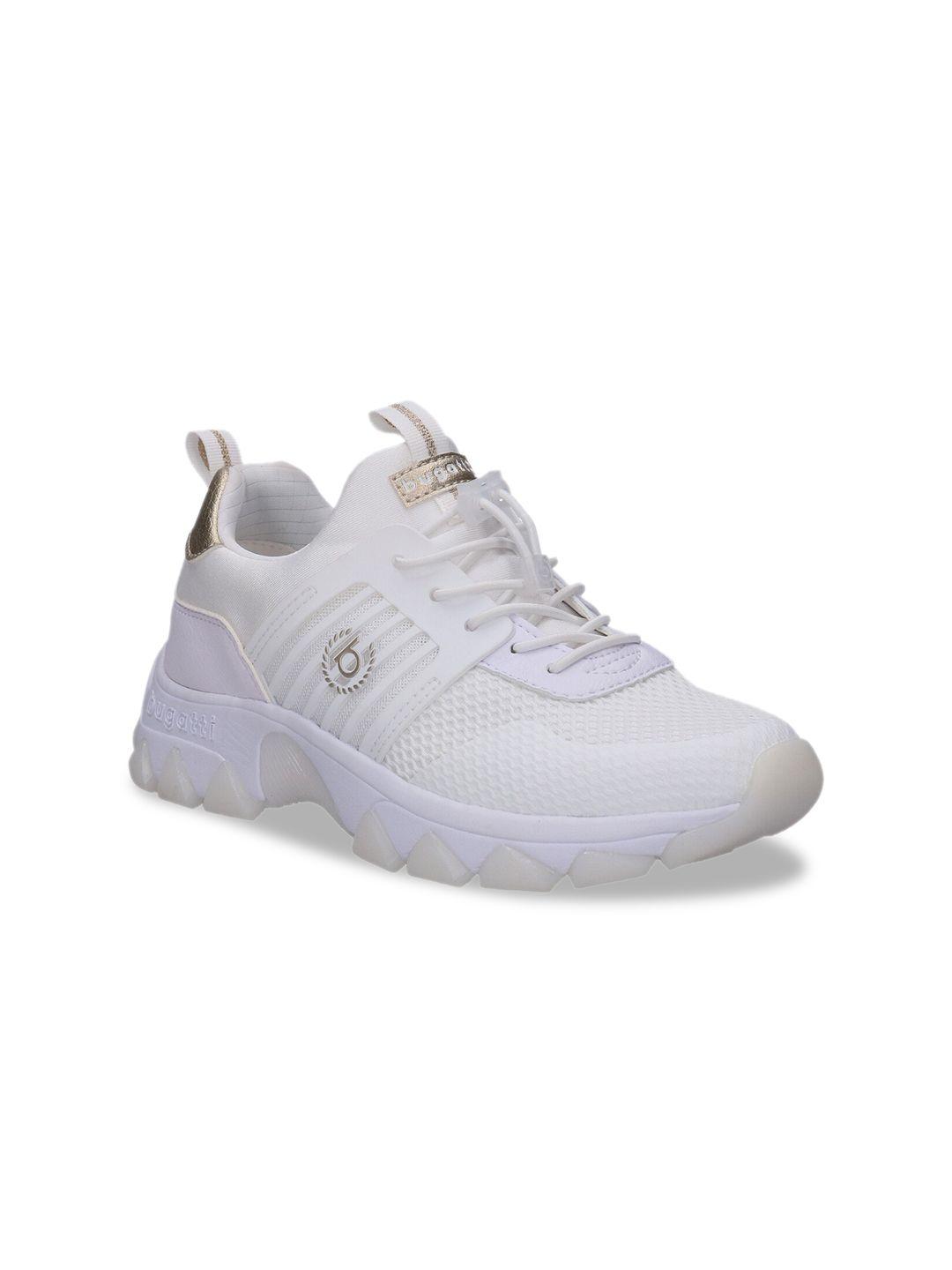 bugatti women white woven design sneakers