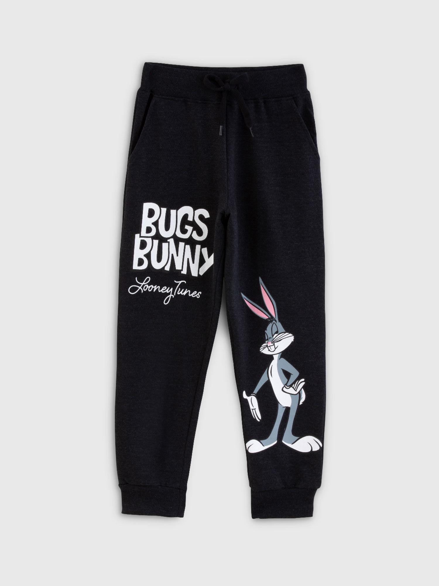 bugs bunny black melange joggers