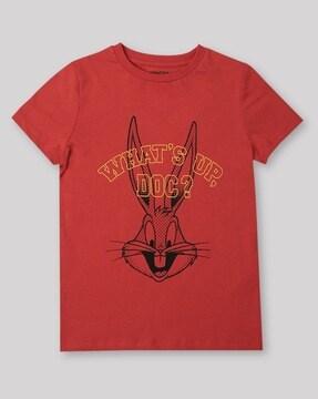 bugs bunny print crew-neck t-shirt