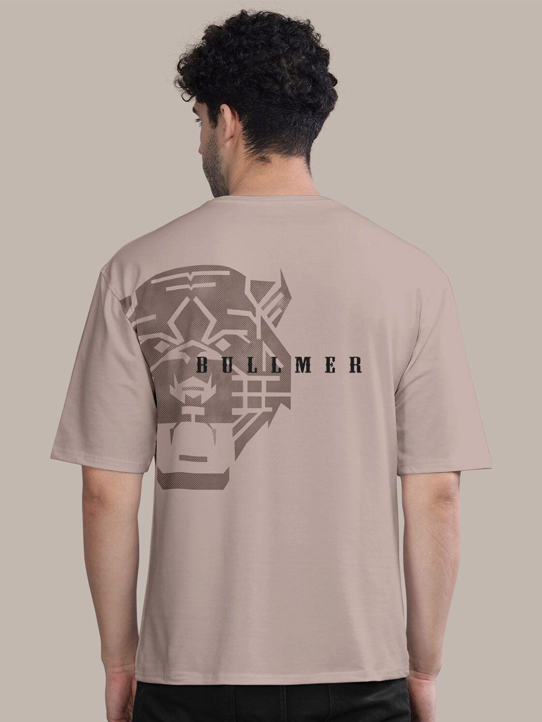 bullmer graphic printed round neck oversized cotton t-shirt