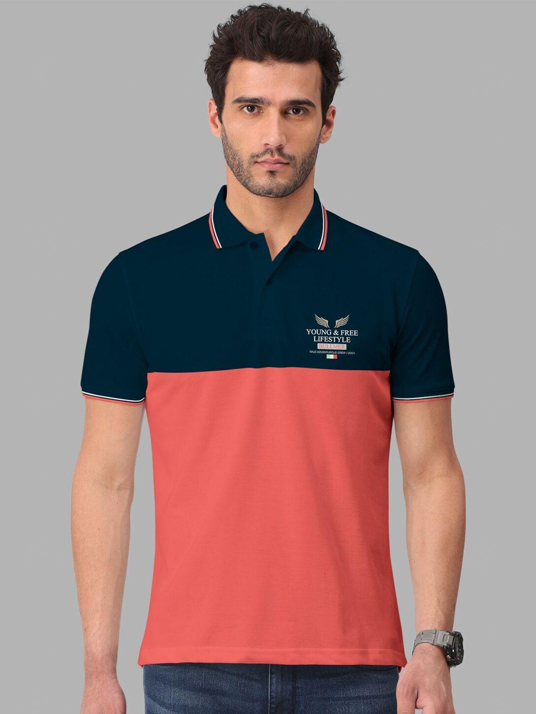 bullmer colourblocked polo collar t-shirt