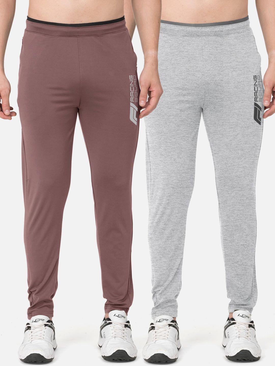 bullmer men pack of 2  slim-fit track pants