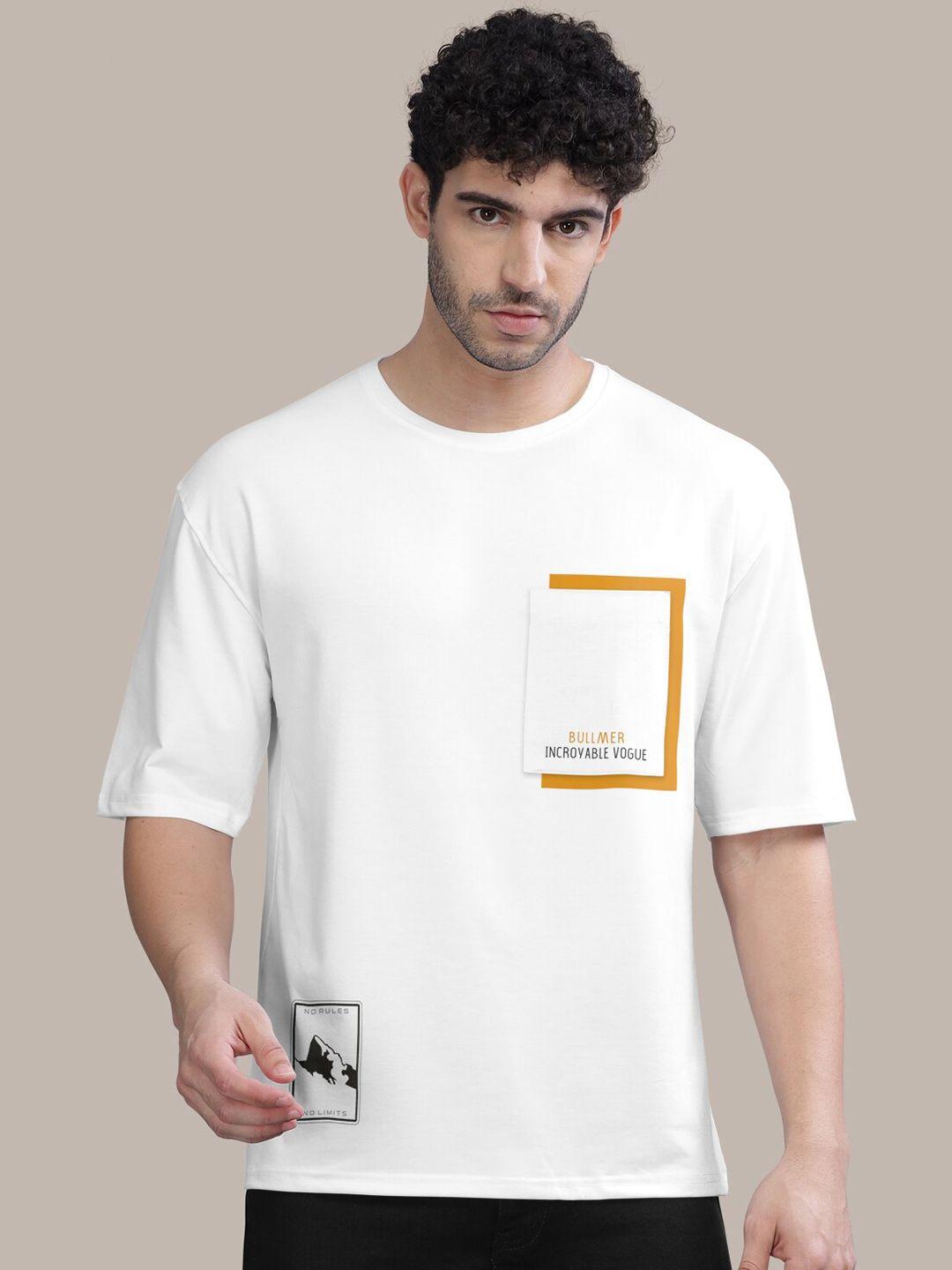 bullmer oversized fit round neck cotton t-shirt