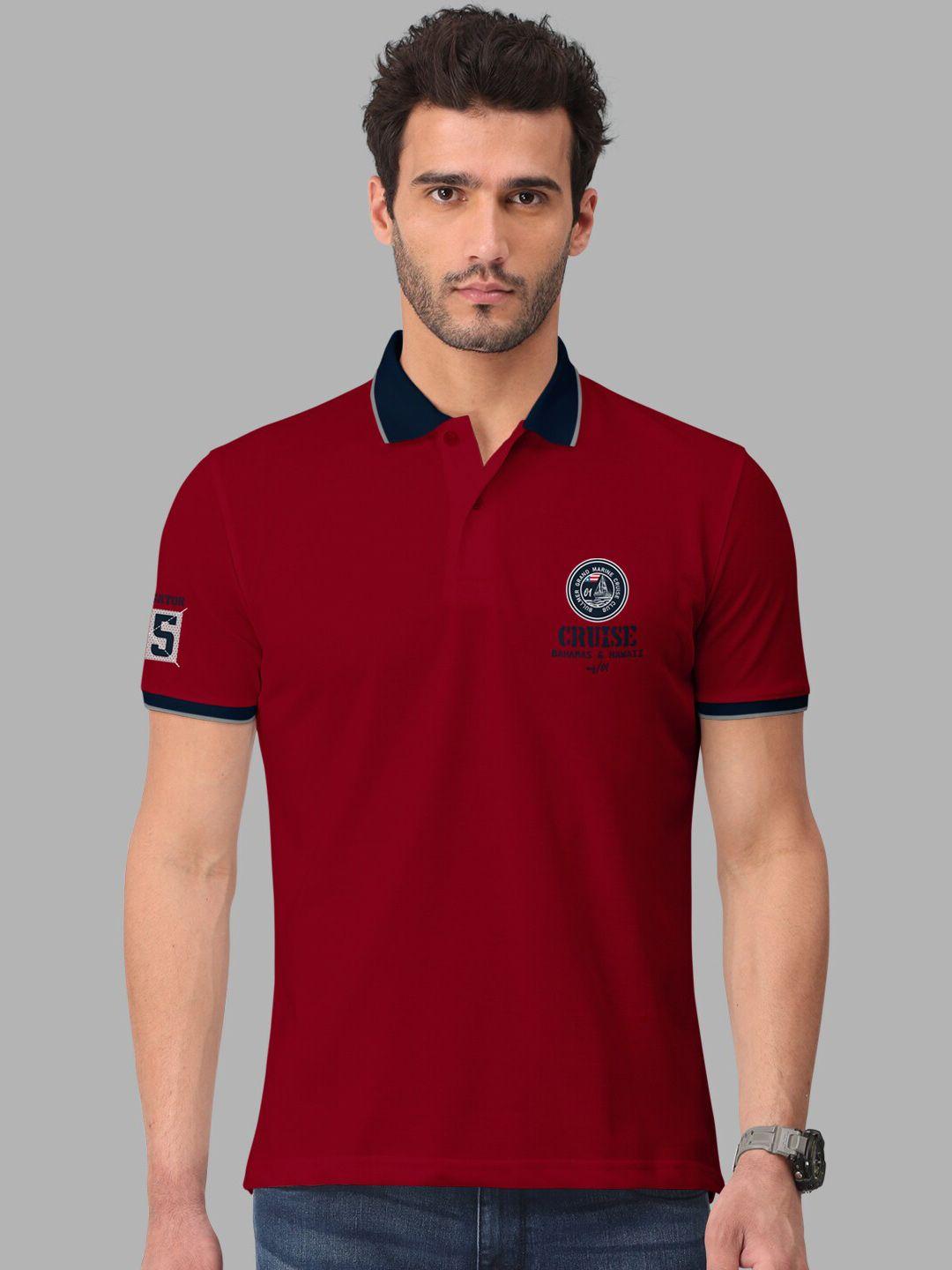 bullmer polo collar cotton t-shirt